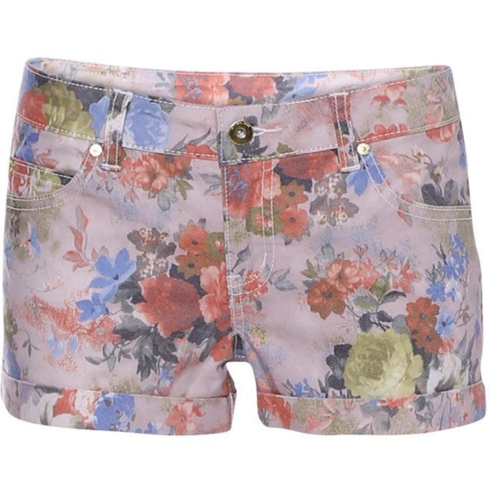 90s Style Pink Floral Shorts Size 26
